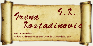 Irena Kostadinović vizit kartica